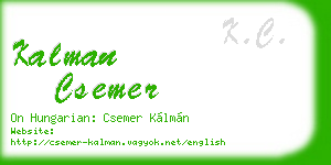 kalman csemer business card
